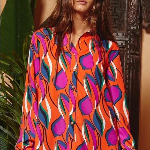 💜💜💜BUCKETLIST Grovy Colorful Blouse💜💜💜 - Picture 7 of 11